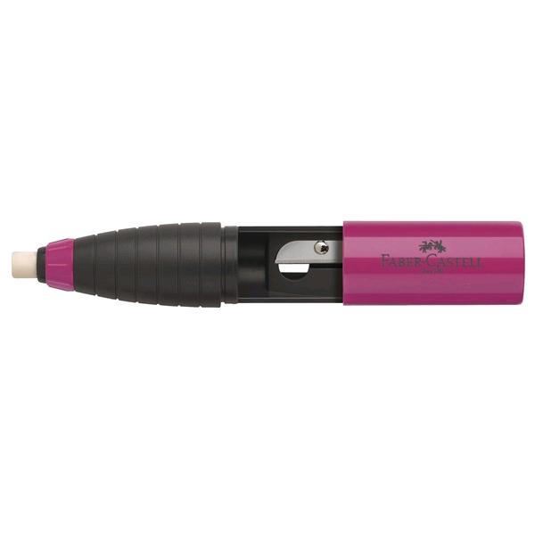 FABER CASTELL TEMPERAMATITE COMBO TWIST CON SERBATOIO E GOMMA VINACCIA